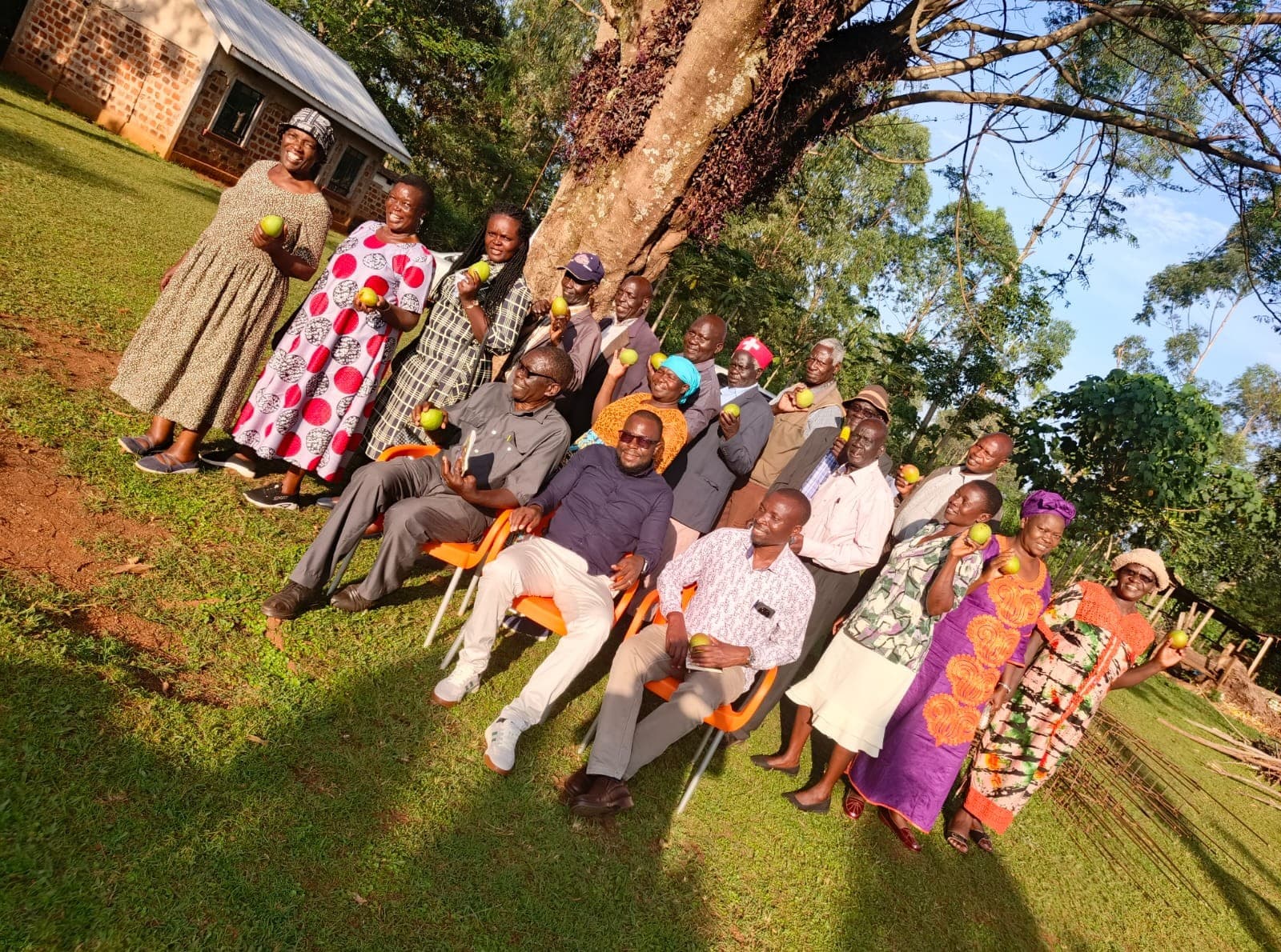 Community members laughing together